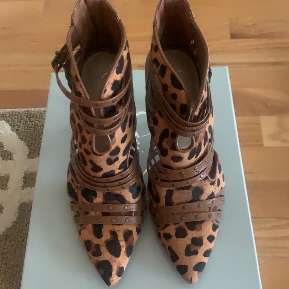 Jessica Simpson Leopard Boots size 7.5